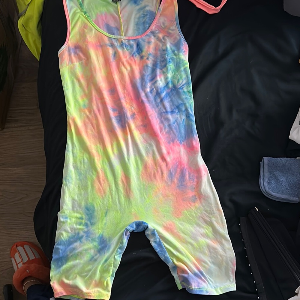 Rue21 Multicolor Tie-Dye Romper